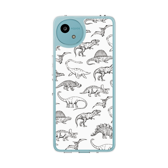 Slim Protection Case［ Dinosaurs No.2 - White ］