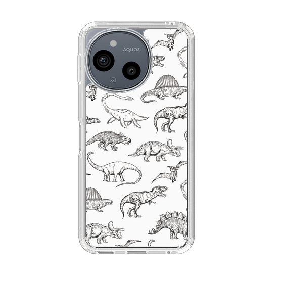 Slim Protection Case［ Dinosaurs No.2 - White ］