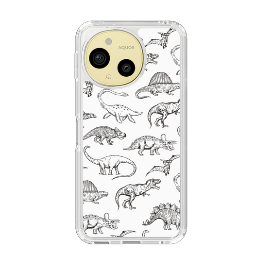 Slim Protection Case［ Dinosaurs No.2 - White ］