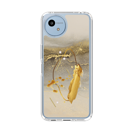 Slim Protection Case［ Marble Nuance Painting Gray ］