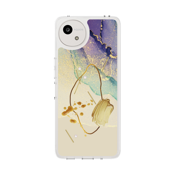 Slim Protection Case［ Marble Nuance Painting Purple ］