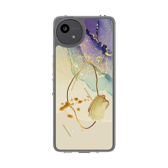Slim Protection Case［ Marble Nuance Painting Purple ］