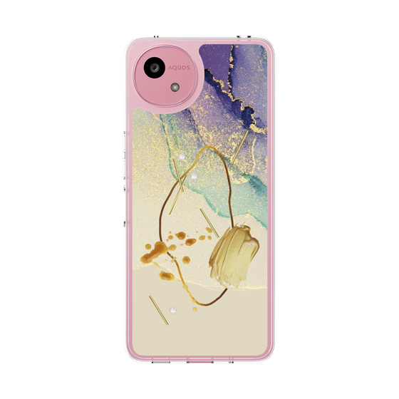 Slim Protection Case［ Marble Nuance Painting Purple ］