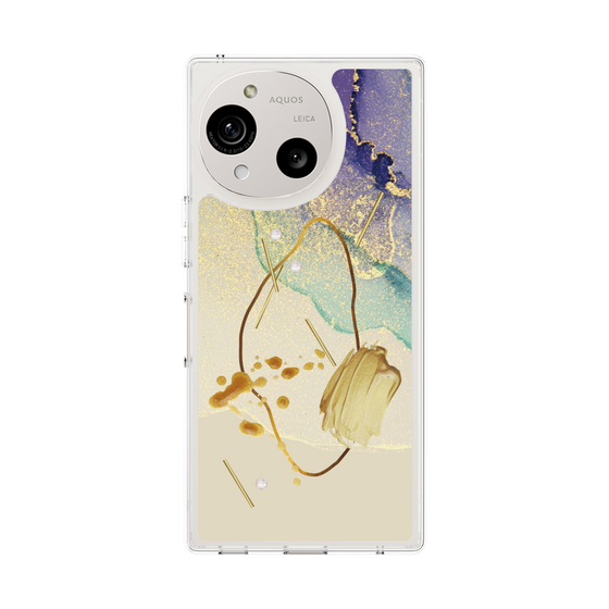 Slim Protection Case［ Marble Nuance Painting Purple ］