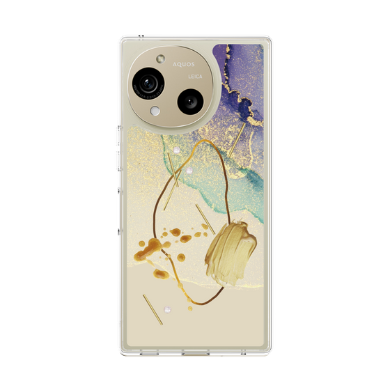 Slim Protection Case［ Marble Nuance Painting Purple ］