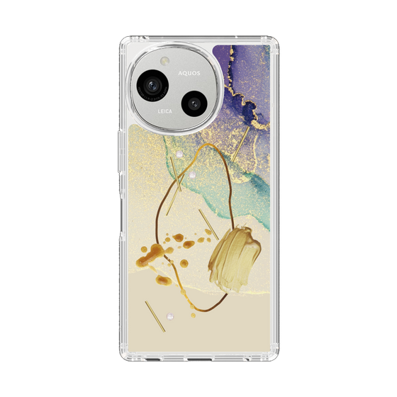 Slim Protection Case［ Marble Nuance Painting Purple ］