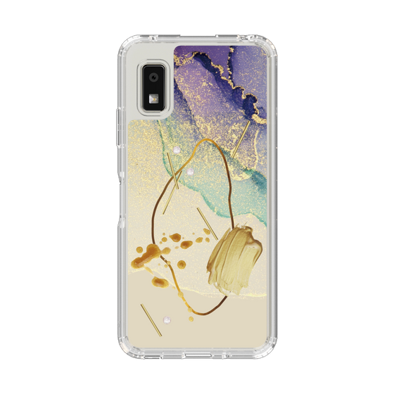 Slim Protection Case［ Marble Nuance Painting Purple ］