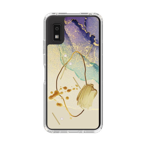 Slim Protection Case［ Marble Nuance Painting Purple ］