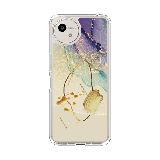 Slim Protection Case［ Marble Nuance Painting Purple ］