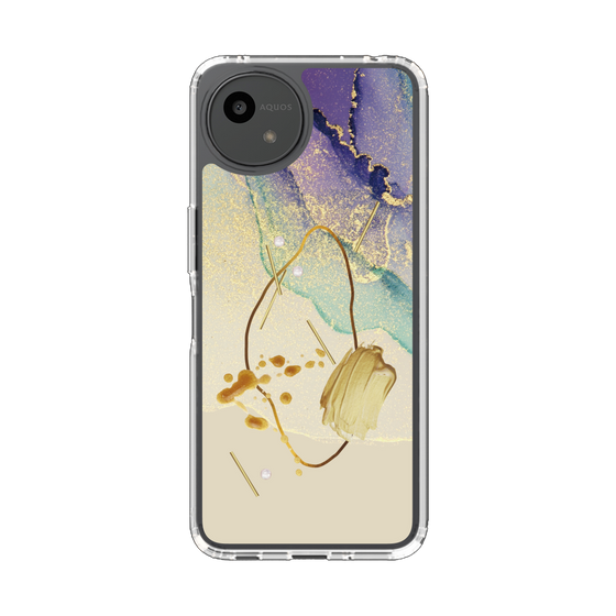 Slim Protection Case［ Marble Nuance Painting Purple ］