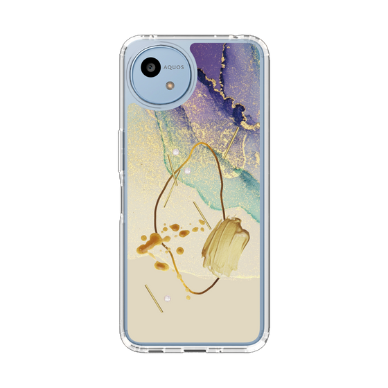 Slim Protection Case［ Marble Nuance Painting Purple ］