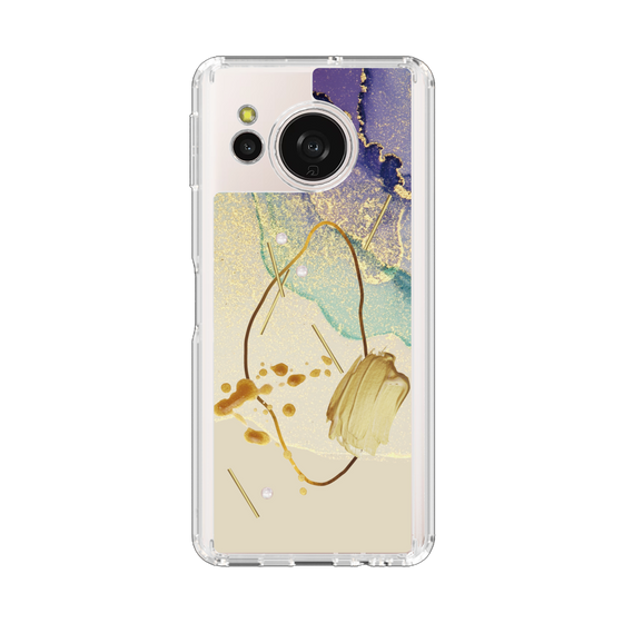 Slim Protection Case［ Marble Nuance Painting Purple ］