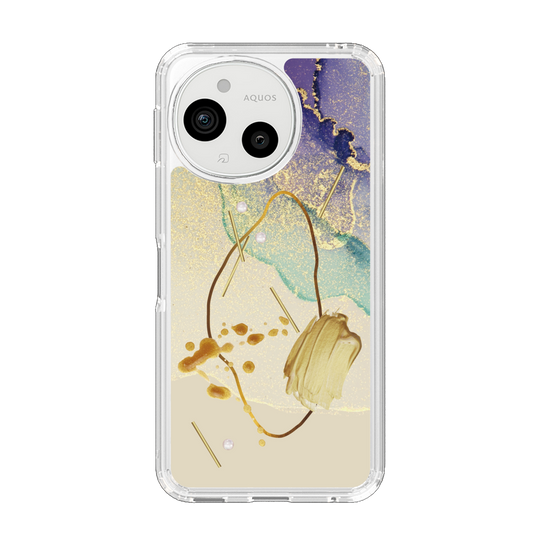 Slim Protection Case［ Marble Nuance Painting Purple ］