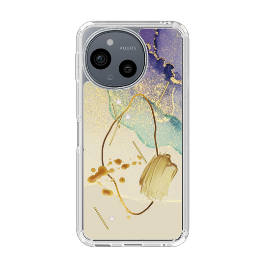 Slim Protection Case［ Marble Nuance Painting Purple ］