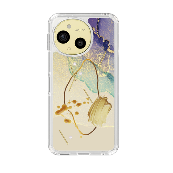 Slim Protection Case［ Marble Nuance Painting Purple ］