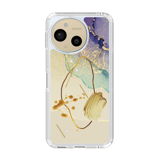 Slim Protection Case［ Marble Nuance Painting Purple ］
