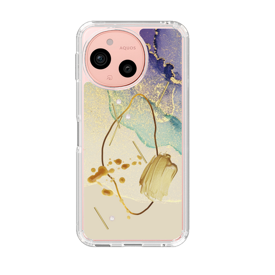 Slim Protection Case［ Marble Nuance Painting Purple ］