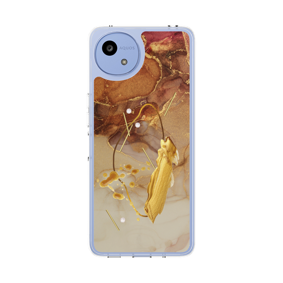 Slim Protection Case［ Marble Nuance Painting Brown ］