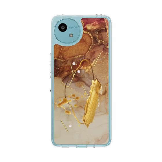 Slim Protection Case［ Marble Nuance Painting Brown ］