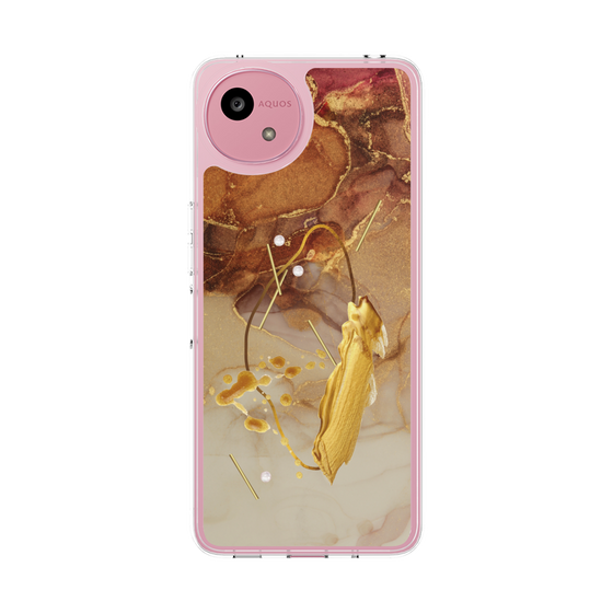 Slim Protection Case［ Marble Nuance Painting Brown ］