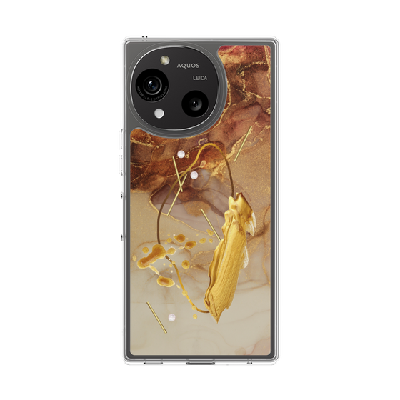 Slim Protection Case［ Marble Nuance Painting Brown ］