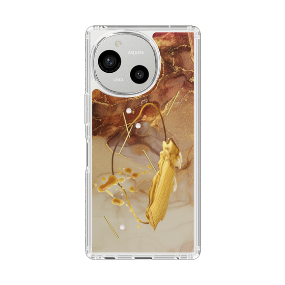 Slim Protection Case［ Marble Nuance Painting Brown ］