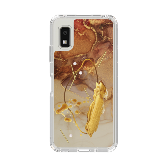 Slim Protection Case［ Marble Nuance Painting Brown ］