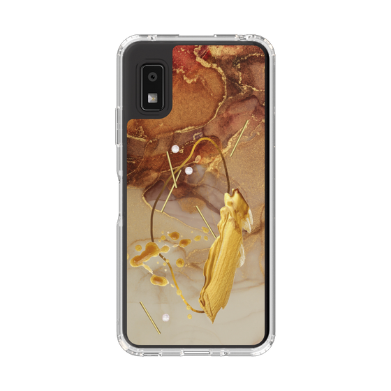 Slim Protection Case［ Marble Nuance Painting Brown ］