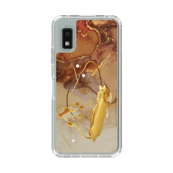 Slim Protection Case［ Marble Nuance Painting Brown ］