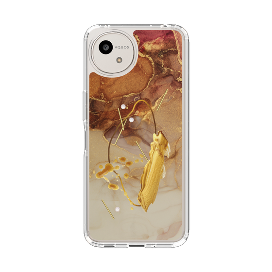 Slim Protection Case［ Marble Nuance Painting Brown ］