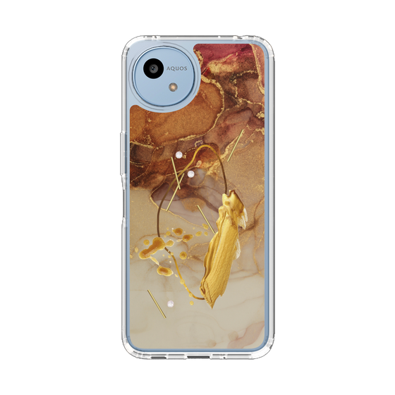 Slim Protection Case［ Marble Nuance Painting Brown ］