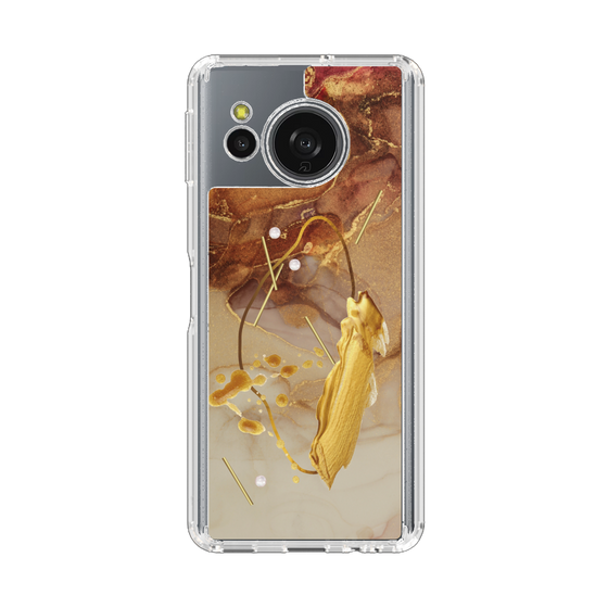 Slim Protection Case［ Marble Nuance Painting Brown ］