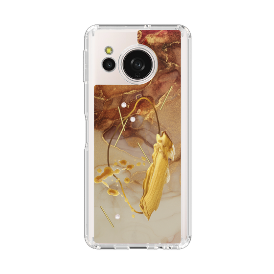 Slim Protection Case［ Marble Nuance Painting Brown ］