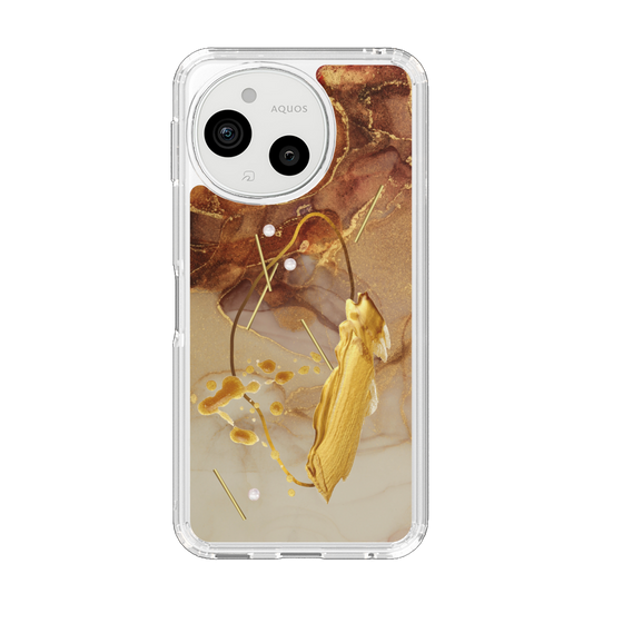 Slim Protection Case［ Marble Nuance Painting Brown ］