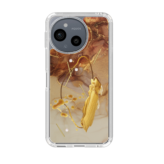 Slim Protection Case［ Marble Nuance Painting Brown ］