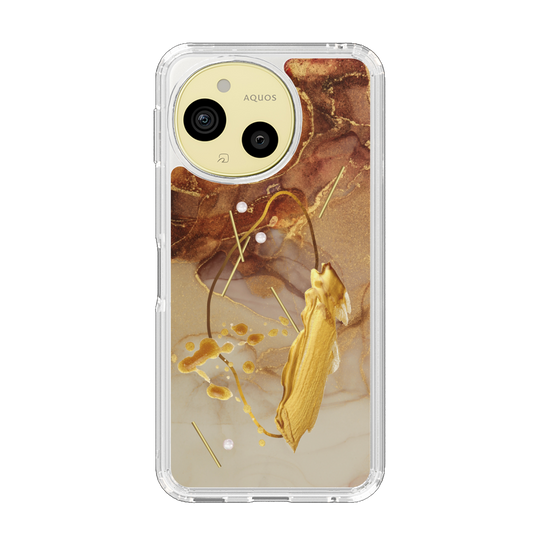 Slim Protection Case［ Marble Nuance Painting Brown ］
