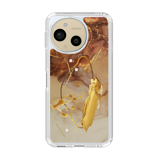 Slim Protection Case［ Marble Nuance Painting Brown ］