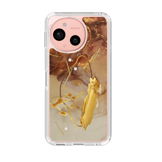 Slim Protection Case［ Marble Nuance Painting Brown ］
