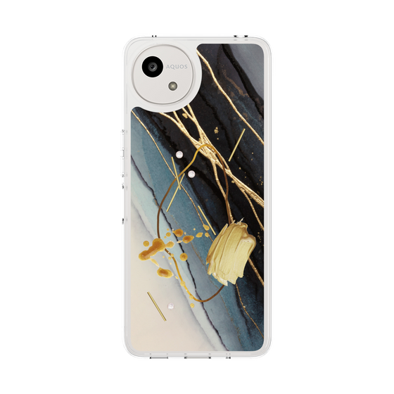 Slim Protection Case［ Marble Nuance Painting Black ］