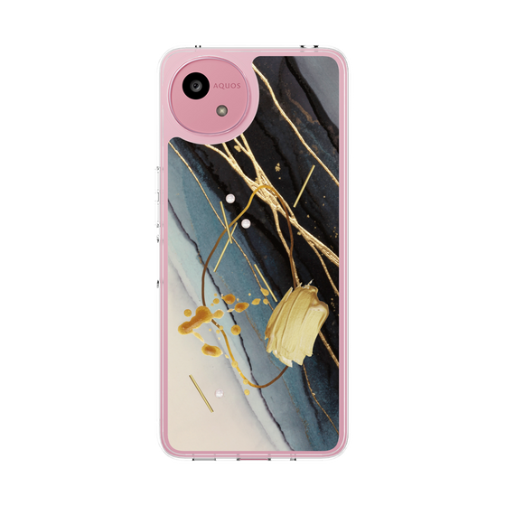 Slim Protection Case［ Marble Nuance Painting Black ］