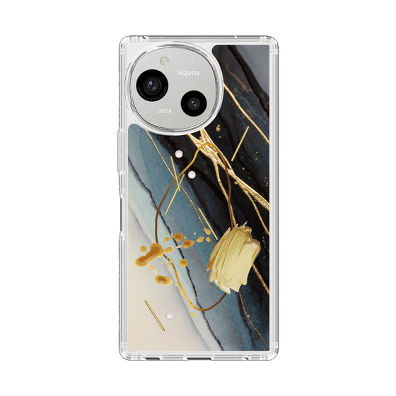 Slim Protection Case［ Marble Nuance Painting Black ］