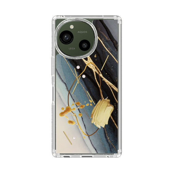 Slim Protection Case［ Marble Nuance Painting Black ］