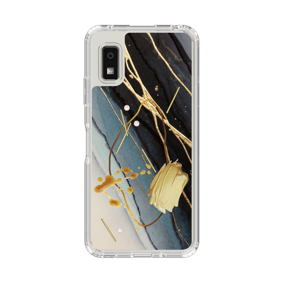 Slim Protection Case［ Marble Nuance Painting Black ］