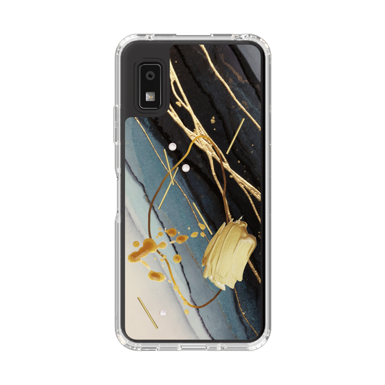 Slim Protection Case［ Marble Nuance Painting Black ］
