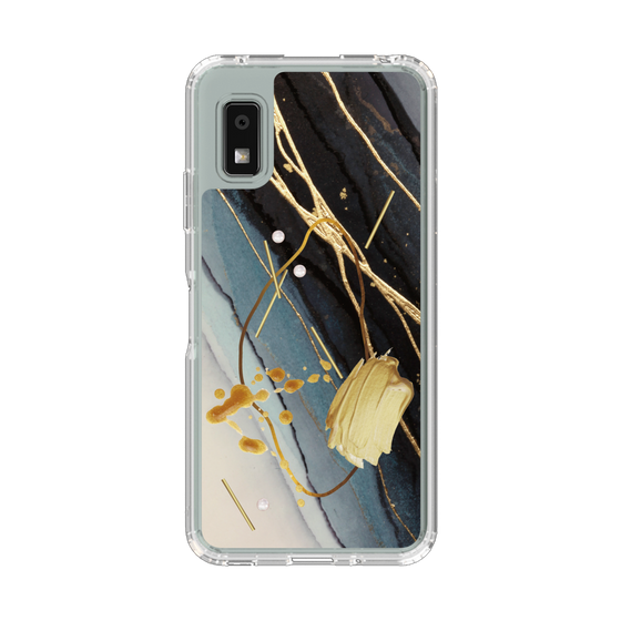 Slim Protection Case［ Marble Nuance Painting Black ］