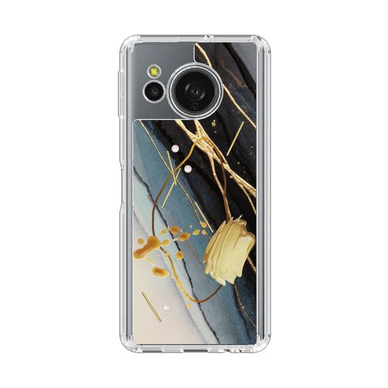 Slim Protection Case［ Marble Nuance Painting Black ］