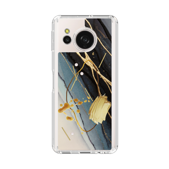 Slim Protection Case［ Marble Nuance Painting Black ］
