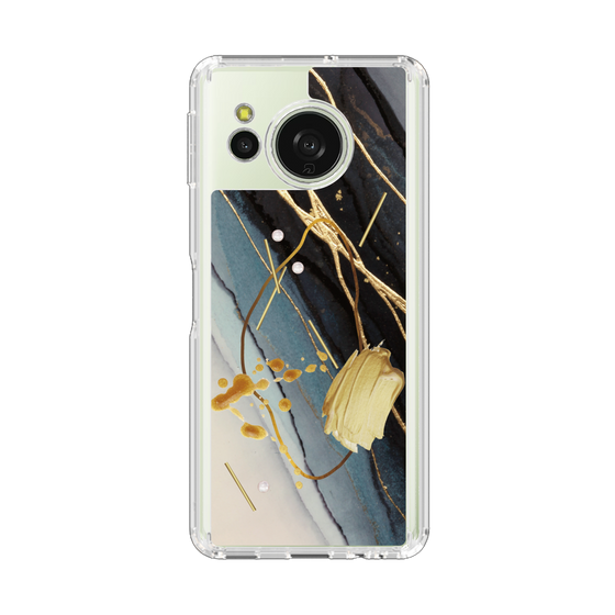 Slim Protection Case［ Marble Nuance Painting Black ］