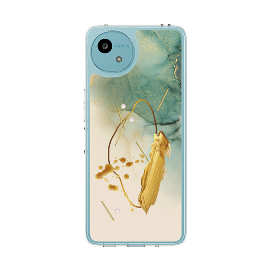 Slim Protection Case［ Marble Nuance Painting Green ］