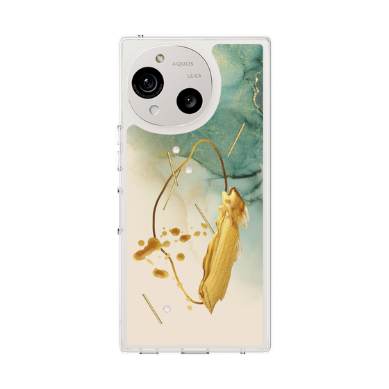 Slim Protection Case［ Marble Nuance Painting Green ］